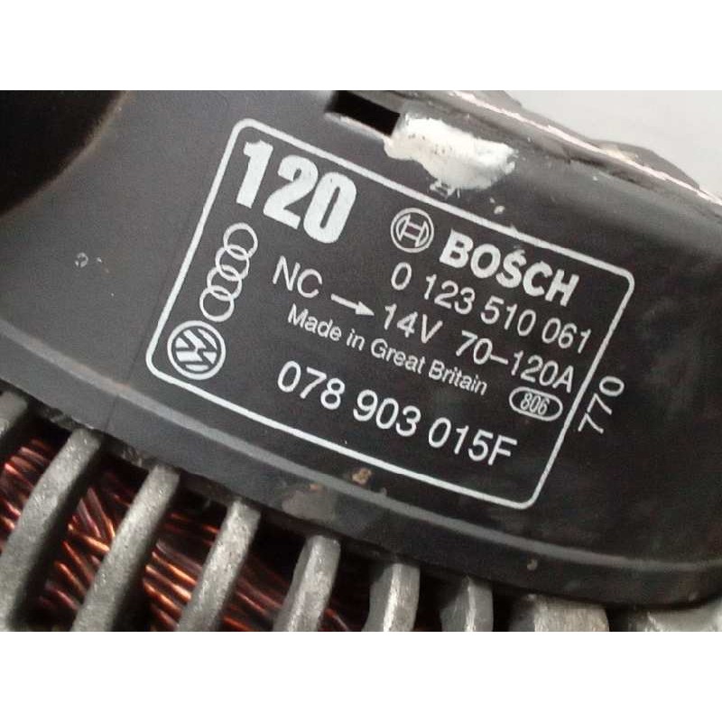 Recambio de alternador para audi a6 berlina (4b2) 2.4 (121kw) referencia OEM IAM 0123510061 078903015F BOSCH 3