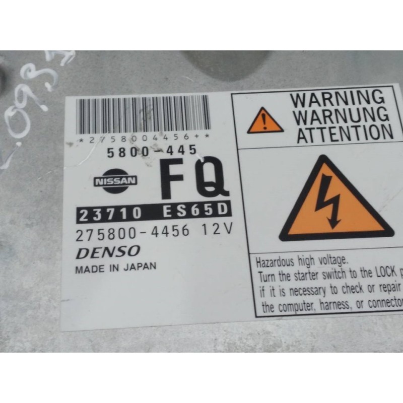 Recambio de centralita motor uce para nissan x-trail (t30) titanium pack referencia OEM IAM 23710ES65D 2758004456 5800445FQ 2