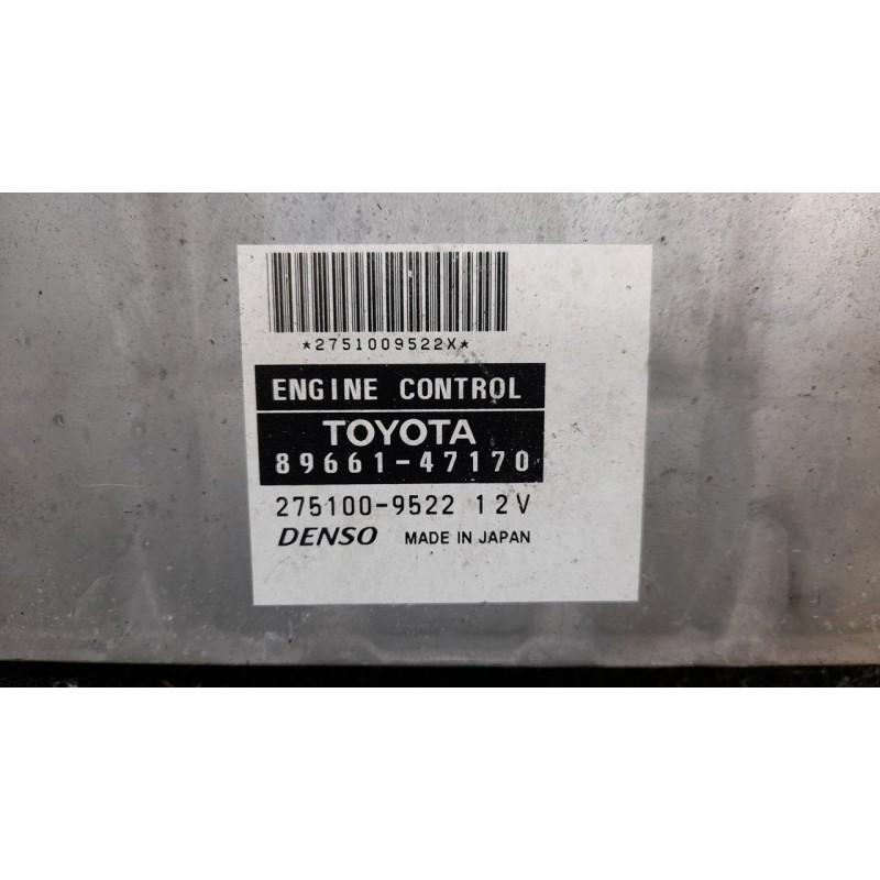 Recambio de centralita motor uce para toyota prius (nhw20) sol referencia OEM IAM 8966147170 2751009522 - Blanco 2