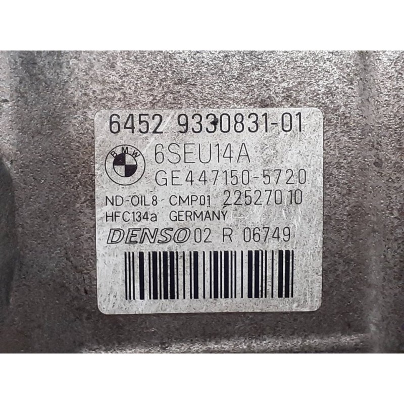 Recambio de compresor aire acondicionado para bmw serie 3 lim. (f30) 318d referencia OEM IAM 6452933083101 4471505720 DENSO - Gris 5