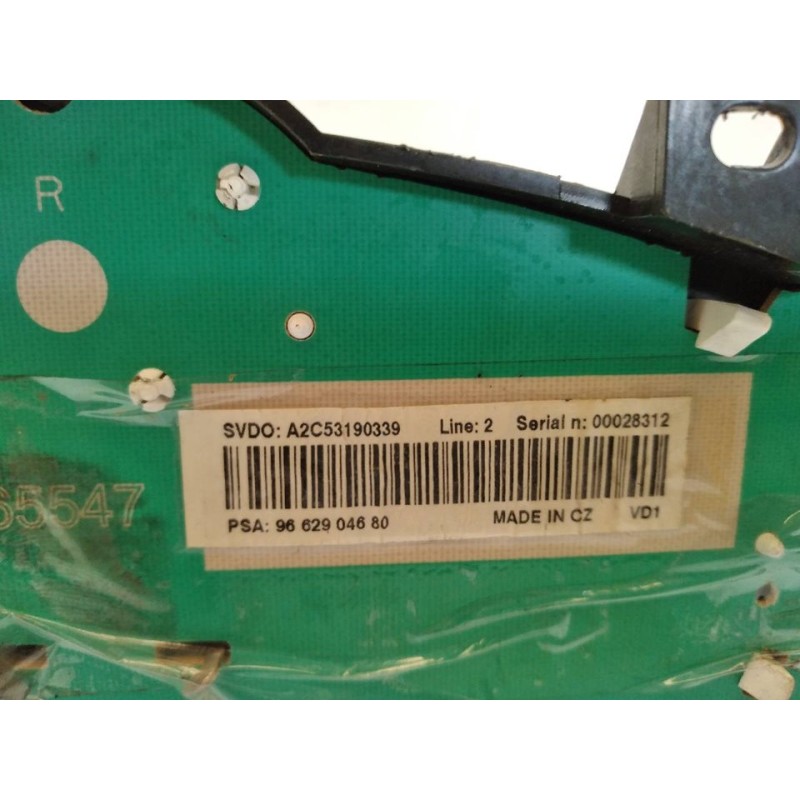 Recambio de cuadro instrumentos para peugeot 207 1.4 hdi referencia OEM IAM 9662904680 - Blanco 2