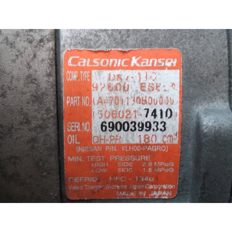 Recambio de compresor aire acondicionado para nissan x-trail (t30) titanium pack referencia OEM IAM 92600ES6QA 690039933 5