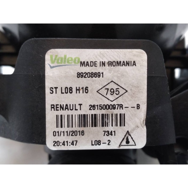 Recambio de faro antiniebla izquierdo para renault megane iv berlina 5p business referencia OEM IAM 89208691 261500097R 2