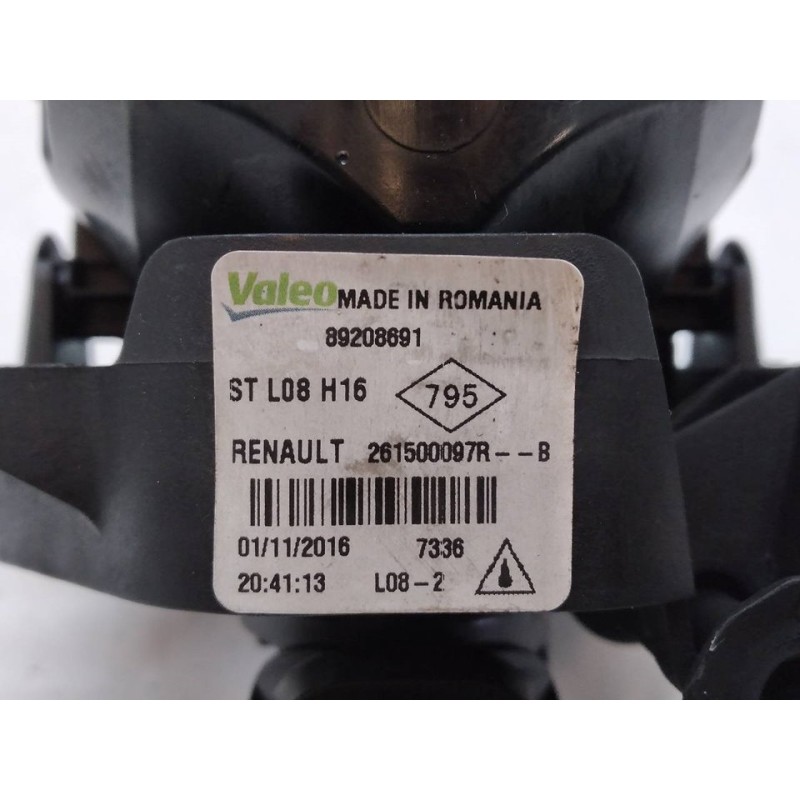 Recambio de faro antiniebla derecho para renault megane iv berlina 5p business referencia OEM IAM 89208691 261500097R 2