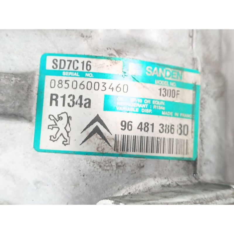 Recambio de compresor aire acondicionado para peugeot 407 st confort pack referencia OEM IAM 9648138680 1300F 2