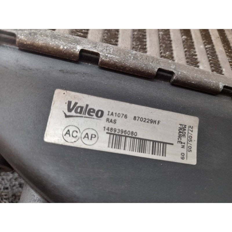 Recambio de intercooler para lancia phedra (180) 2.2 jtd referencia OEM IAM 1489396080  VALEO - Negro 2