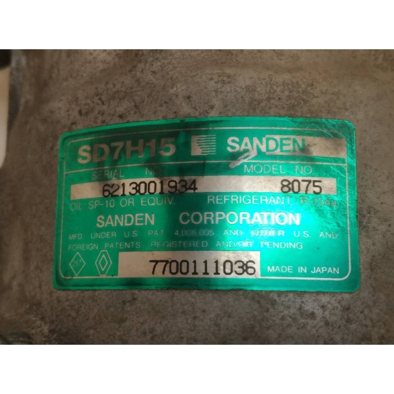 Recambio de compresor aire acondicionado para renault laguna (b56) referencia OEM IAM 8075 7700111036 SANDEN - Gris 4