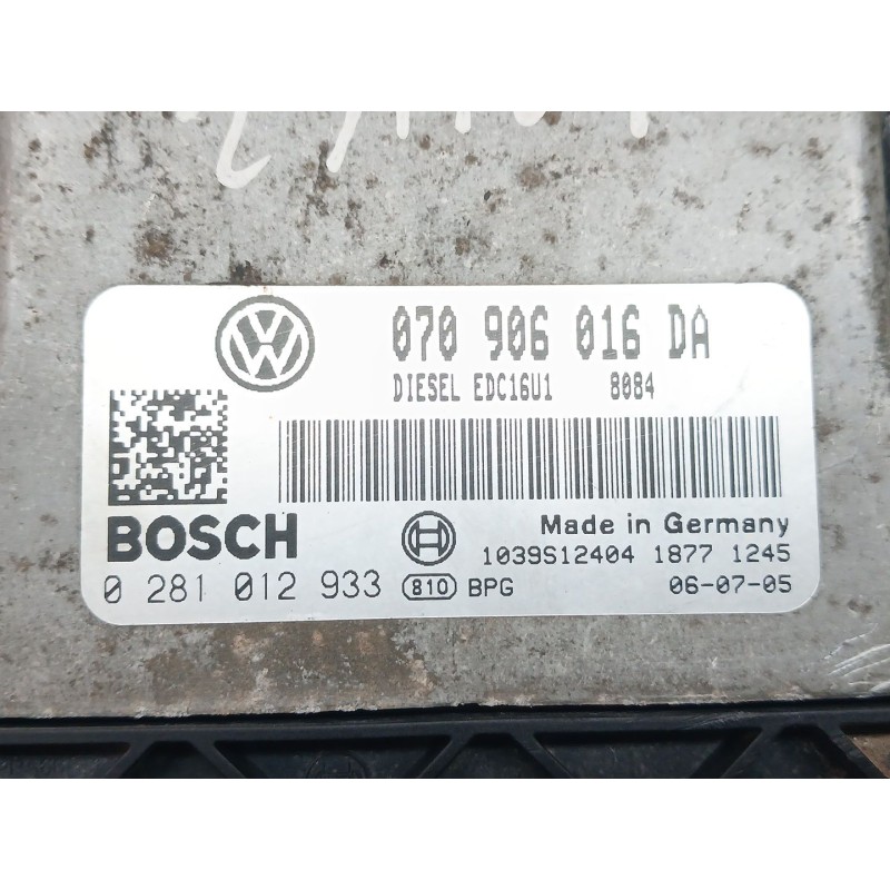 Recambio de centralita motor uce para volkswagen touareg (7la) tdi r5 referencia OEM IAM 0281012933 070906016DA BOSCH - Negro 2