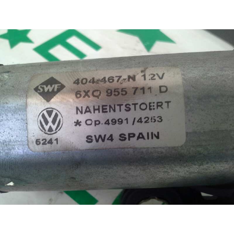 Recambio de motor limpia trasero para volkswagen polo berlina (6n2) 1.4 16v referencia OEM IAM 6X0955711D - Gris 2