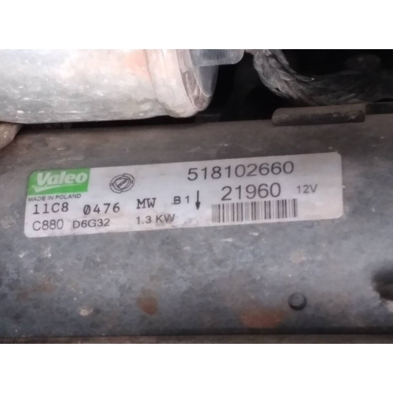 Recambio de motor arranque para fiat fiorino sx furg. referencia OEM IAM 518102660  VALEO - Blanco 7