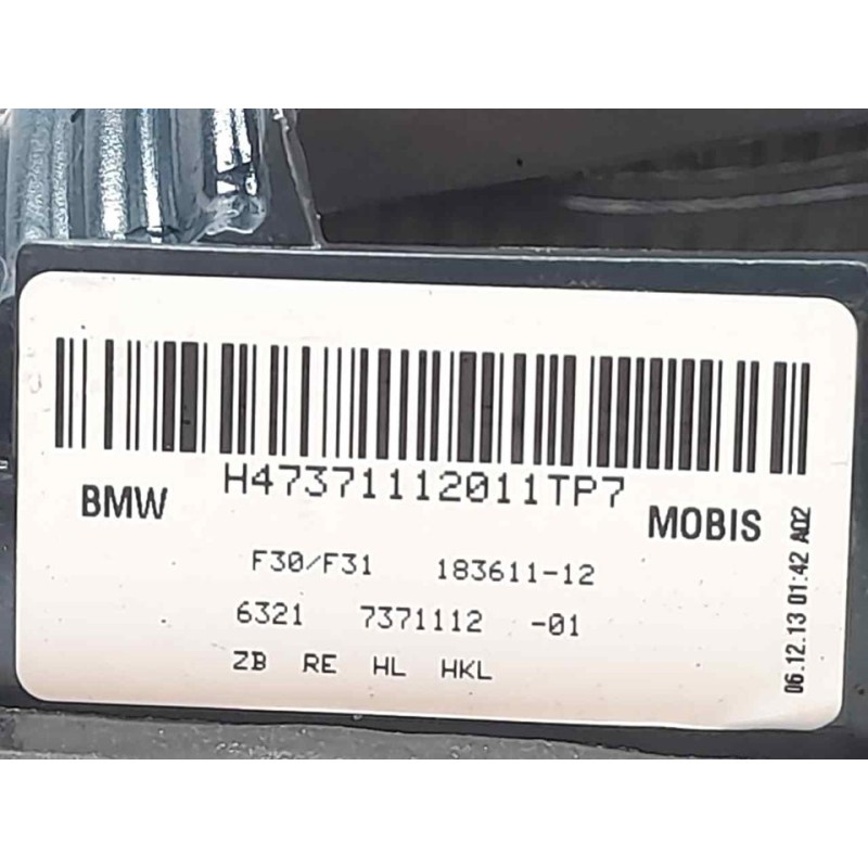 Recambio de piloto trasero derecho interior para bmw serie 3 lim. (f30) 318d referencia OEM IAM 63217371112 - Gris 3