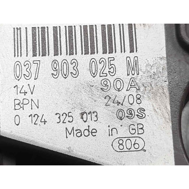 Recambio de alternador para volkswagen polo (9n3) united referencia OEM IAM 037903025M 0124325013 BOSCH - Blanco 2