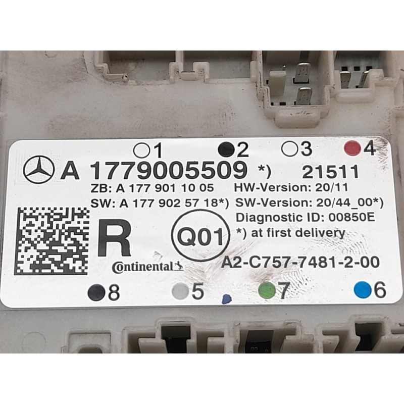 Recambio de centralita confort para mercedes-benz clase a (bm 177) a 180 (177.084) referencia OEM IAM A1779005509 2