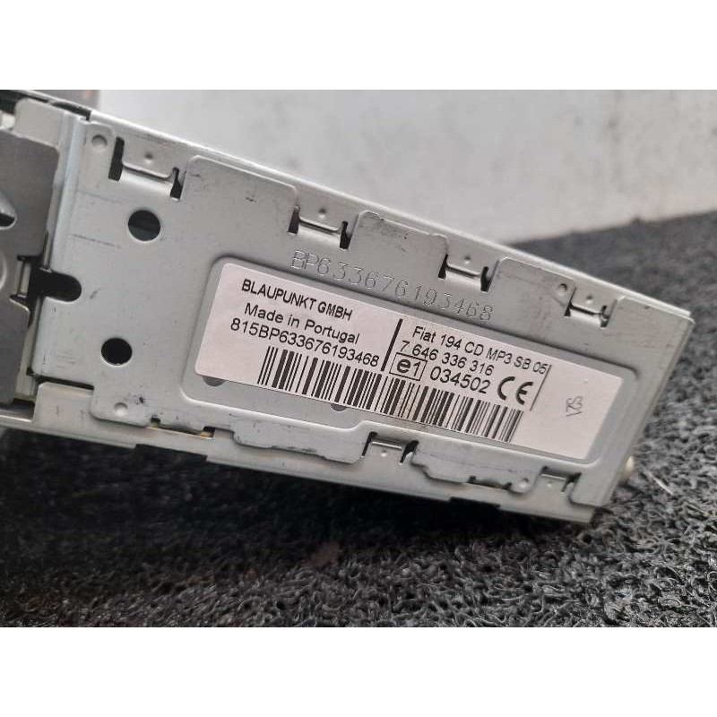 Recambio de sistema audio / radio cd para fiat croma (194) 1.9 8v multijet active referencia OEM IAM 7646336316 - Gris 3