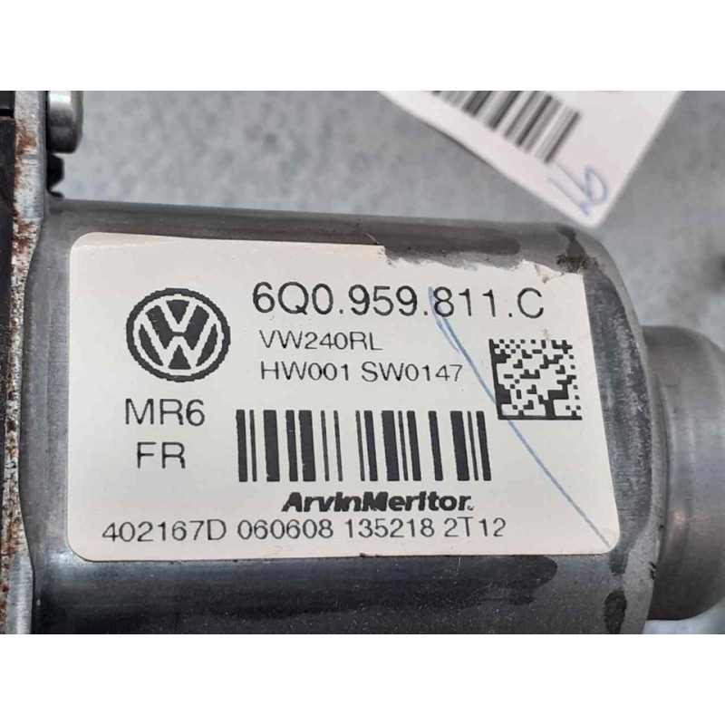 Recambio de elevalunas trasero izquierdo para volkswagen polo (9n3) united referencia OEM IAM 6Q0959811C - Rojo 4