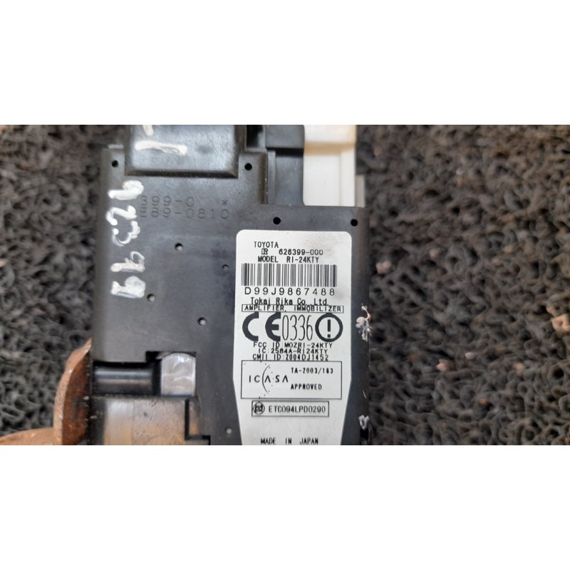 Recambio de antirrobo / llave contacto para toyota prius (nhw20) sol referencia OEM IAM 626399000 2584AR24KTY 2004DJ1452 - Blanco 2