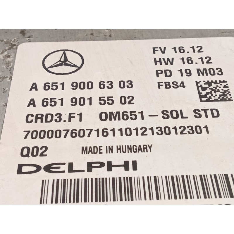 Recambio de centralita motor uce para infiniti qx30 2.2 d awd referencia OEM IAM A6519006303 A6519015502 - Negro 2