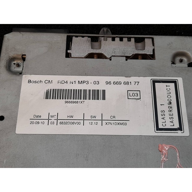 Recambio de sistema audio / radio cd para citroën berlingo station wagon x referencia OEM IAM 9666968177 - Blanco 2