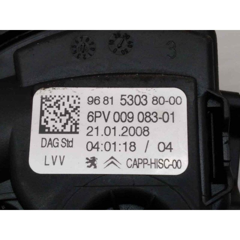Recambio de potenciometro pedal para peugeot 308 1.6 16v hdi fap referencia OEM IAM 968153038000 6PV00908301 - Gris 4
