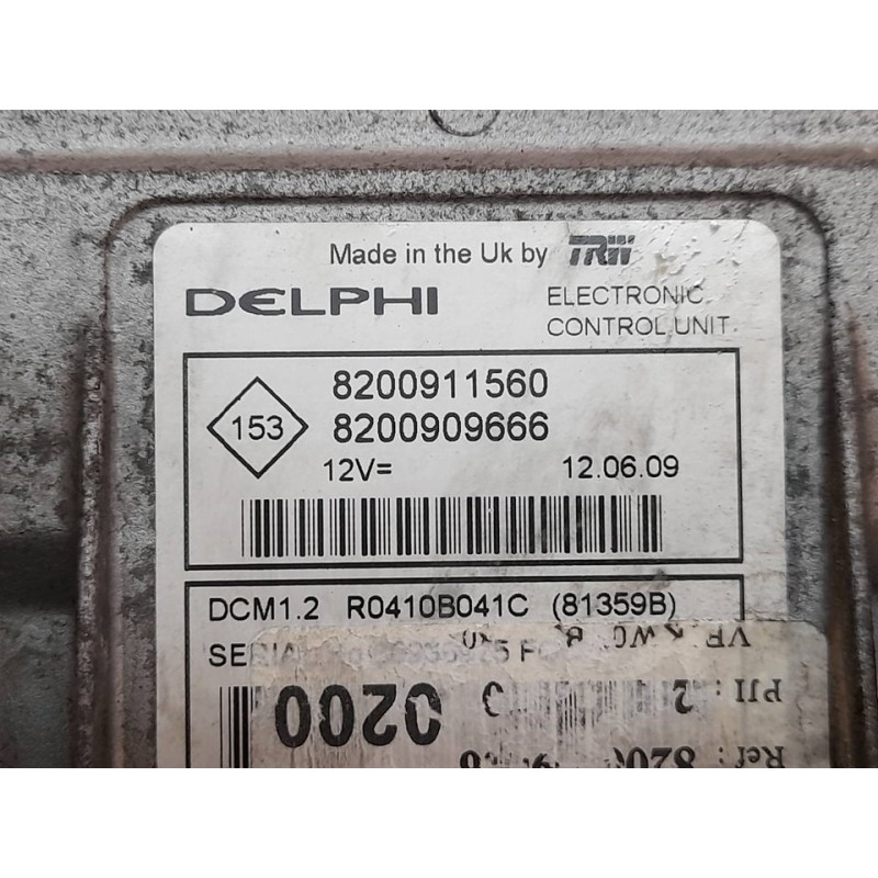 Recambio de centralita motor uce para renault kangoo expression referencia OEM IAM 8200911560 8200909666 DELPHI - Blanco 2