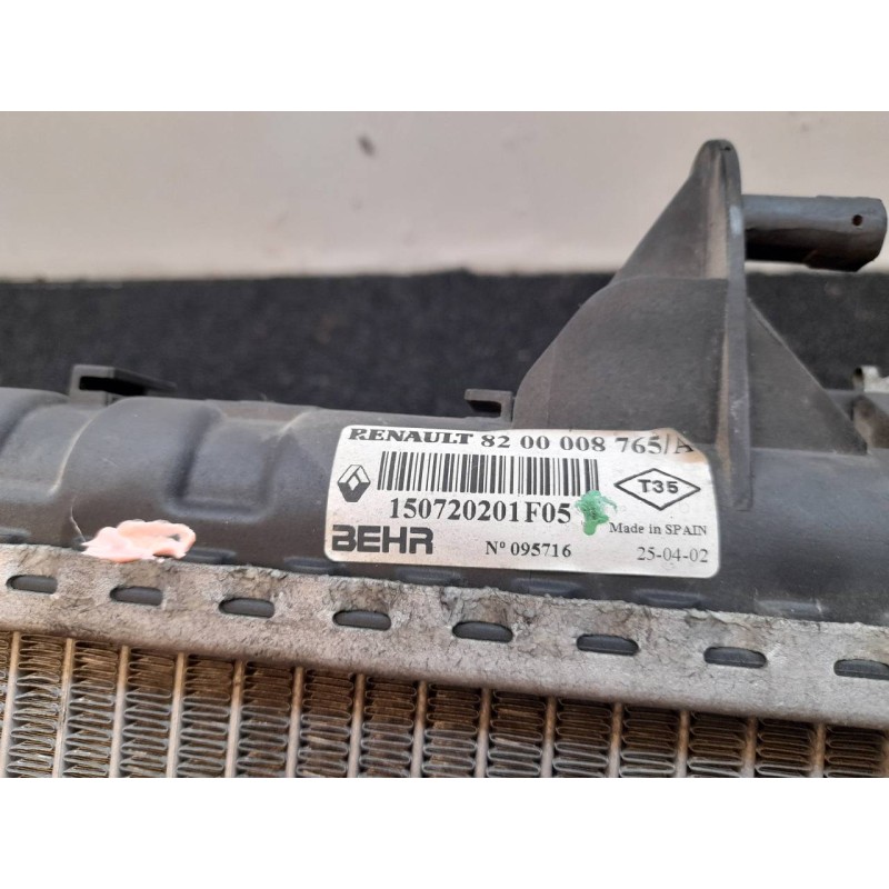 Recambio de radiador agua para renault vel satis (bj0) expression referencia OEM IAM 8200008765 150720201F05 BEHR 2