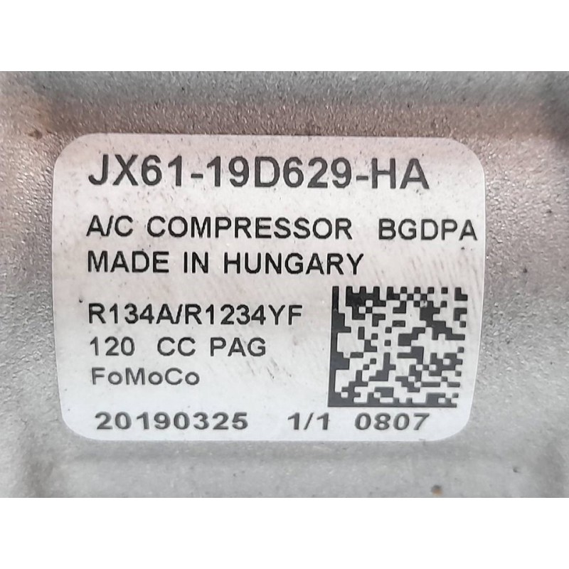 Recambio de compresor aire acondicionado para ford focus st-line referencia OEM IAM JX6119D629HA 20190325 2