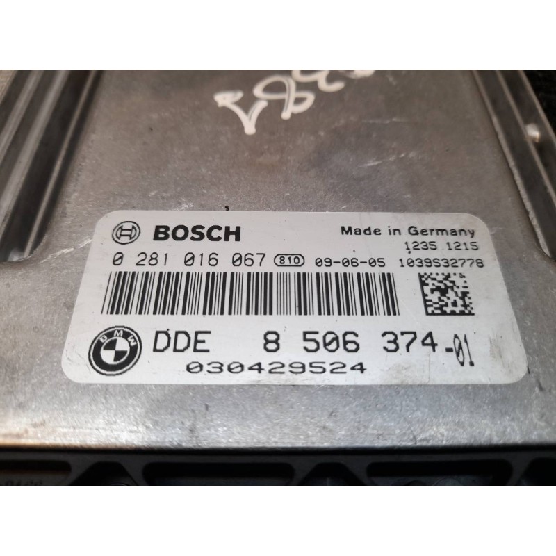 Recambio de centralita motor uce para bmw serie 3 berlina (e90) 320d referencia OEM IAM 0281016067 8506374 BOSCH 3