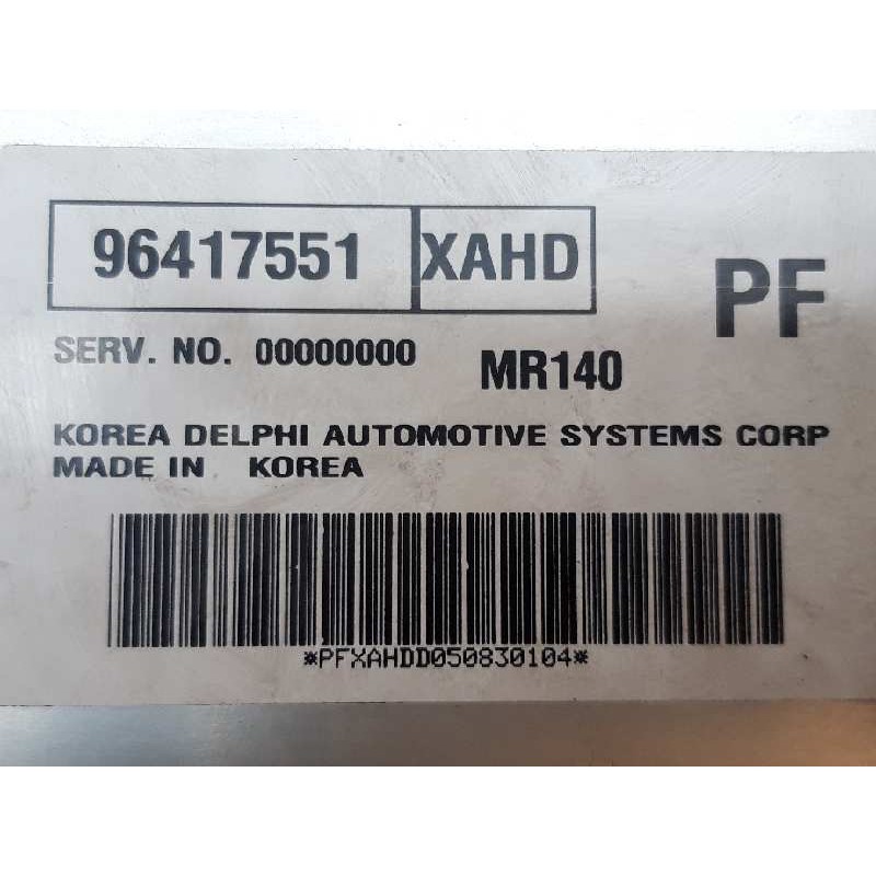 Recambio de centralita motor uce para chevrolet kalos 1.4 sr referencia OEM IAM 96417551 2