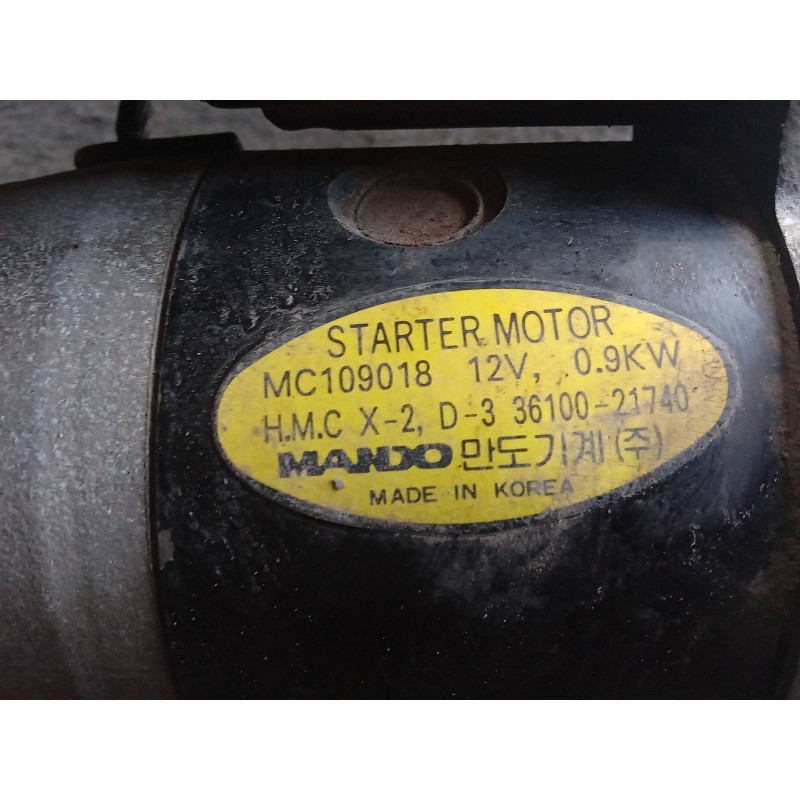Recambio de motor arranque para hyundai accent (x3) 1.3 gls referencia OEM IAM MC109018 MANDO 3610021740