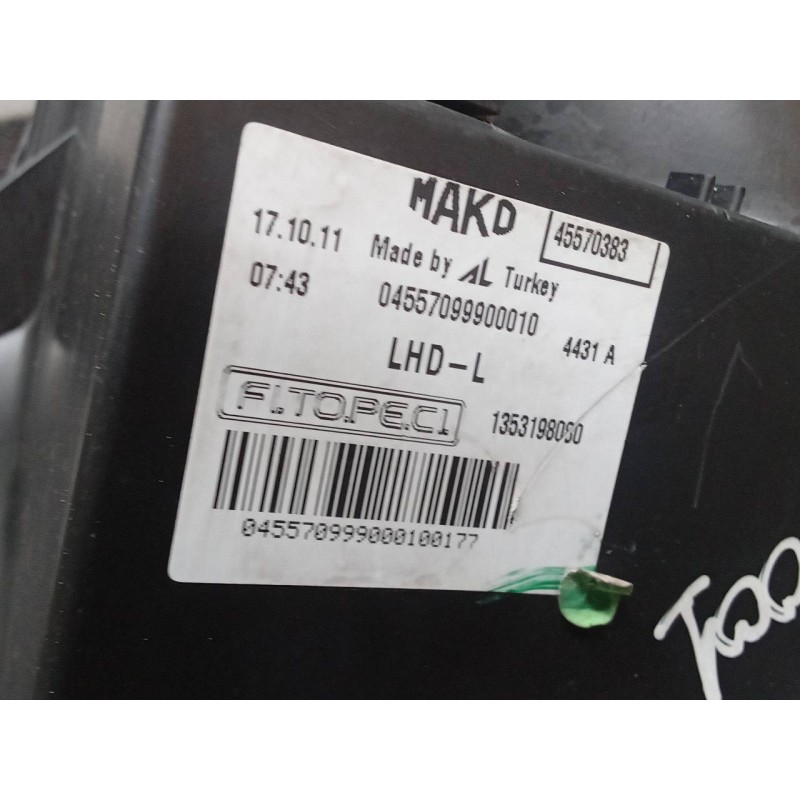 Recambio de faro izquierdo para peugeot bipper tepee outdoor referencia OEM IAM 45570383 3