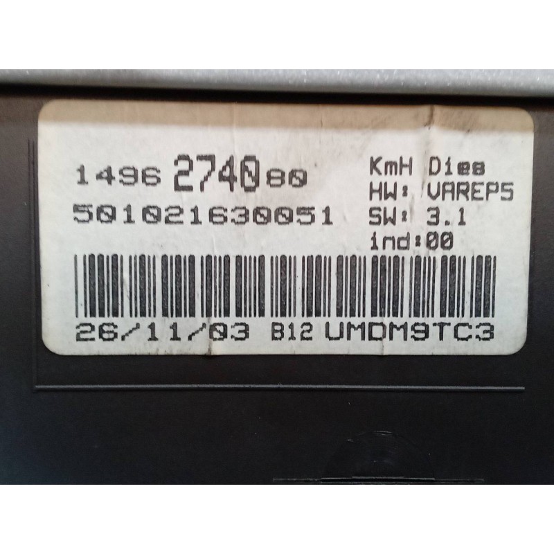 Recambio de cuadro instrumentos para fiat ulysse (179) 2.2 jtd dynamic referencia OEM IAM 1496274080  FAURECIA - Gris 2