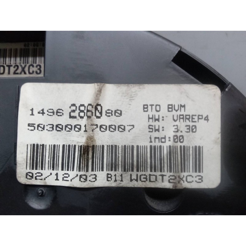 Recambio de cuadro instrumentos para fiat ulysse (179) 2.2 jtd dynamic referencia OEM IAM 1496286080 - Gris 4
