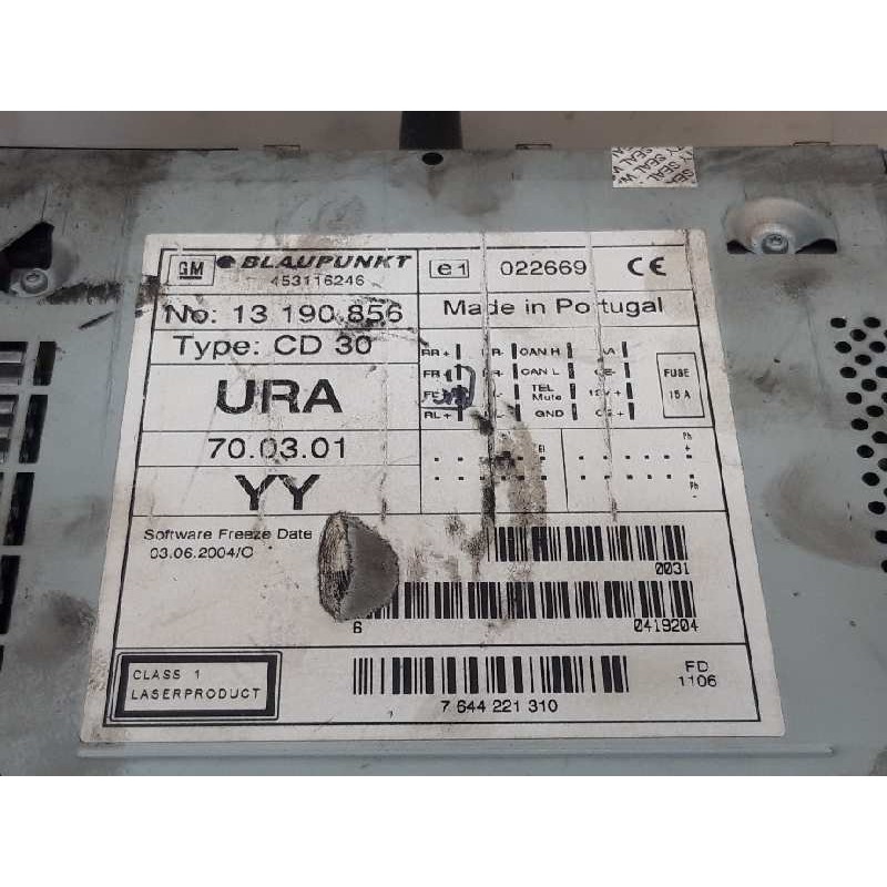 Recambio de sistema audio / radio cd para opel zafira b cosmo referencia OEM IAM CD30 13190856 - Azul 4