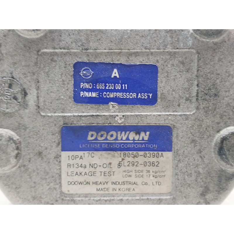 Recambio de compresor aire acondicionado para ssangyong rodius xdi limited awd referencia OEM IAM 6652300011 180500390A - Gris 2