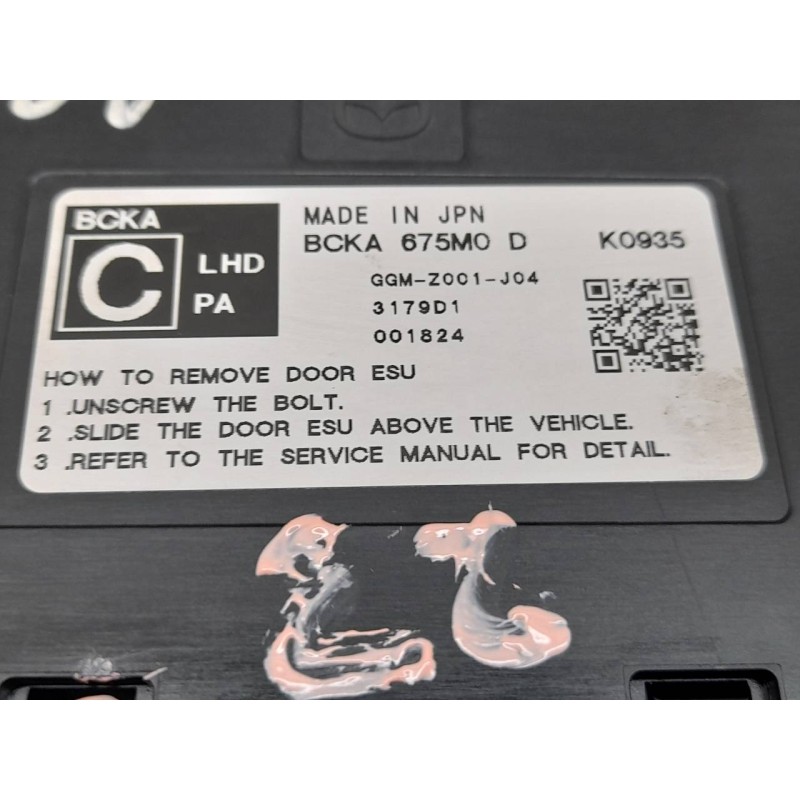 Recambio de centralita check control para mazda cx-30 selection 2wd referencia OEM IAM GGMZ001J04 BCKA675M0D 4