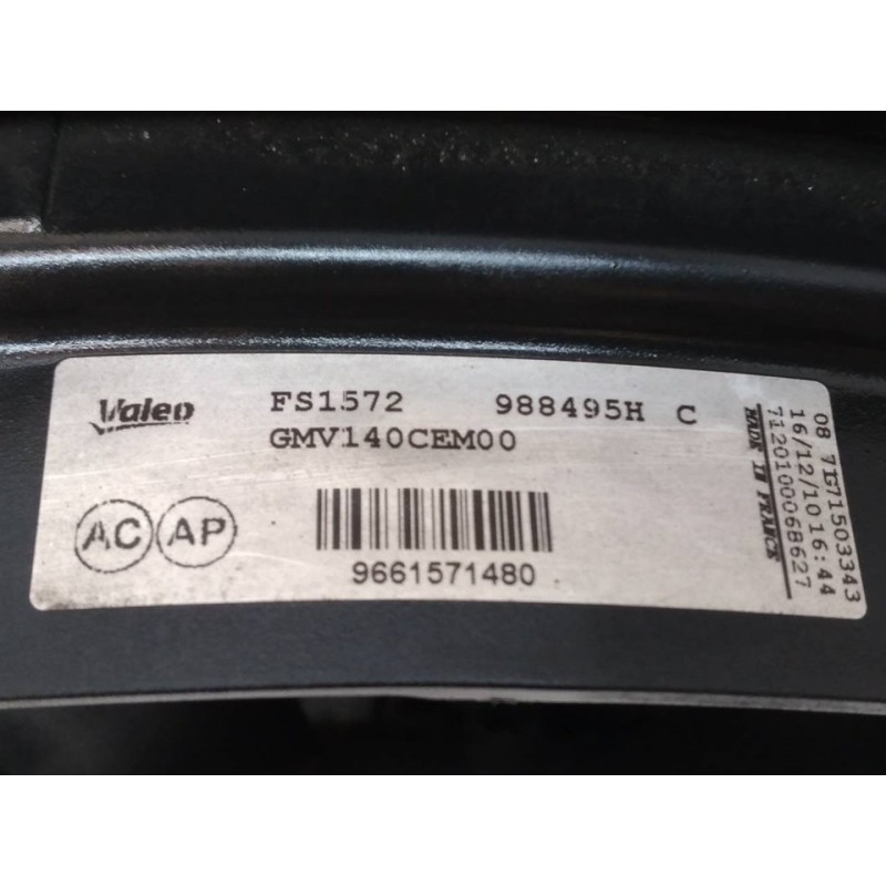 Recambio de electroventilador para peugeot 5008 premium referencia OEM IAM 9661571480 988495HC VALEO - Negro 2