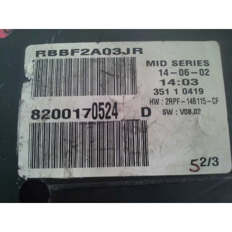 Recambio de cuadro instrumentos para renault megane ii berlina 3p referencia OEM IAM RBBF2A03JR 48244 2