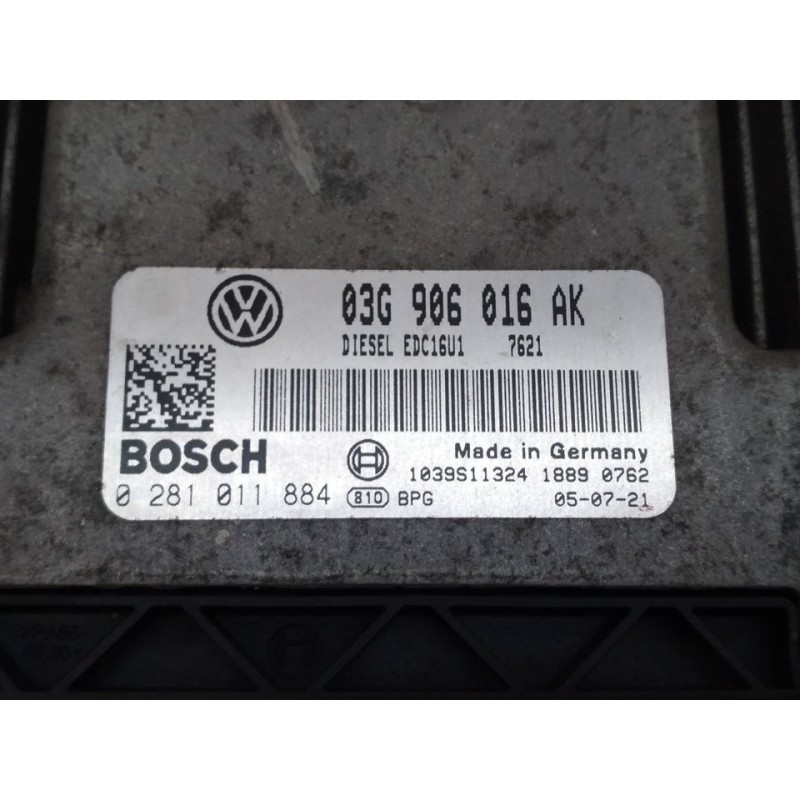 Recambio de centralita motor uce para seat leon (1p1) reference referencia OEM IAM 03G906016AK 0281011884 BOSCH - Rojo 3
