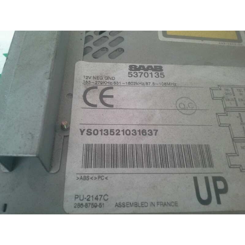 Recambio de sistema audio / radio cd para saab 9-5 berlina 2.0 cat referencia OEM IAM 5370135 - Gris 2