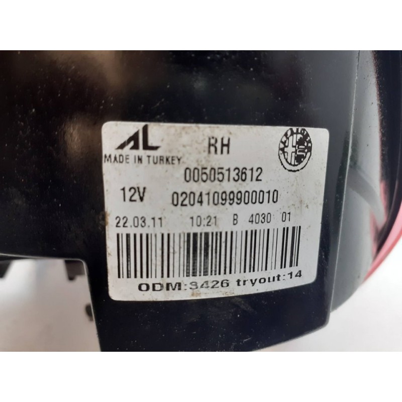 Recambio de piloto trasero derecho para alfa romeo giulietta (191) distinctive referencia OEM IAM 0050513612 - Blanco 2