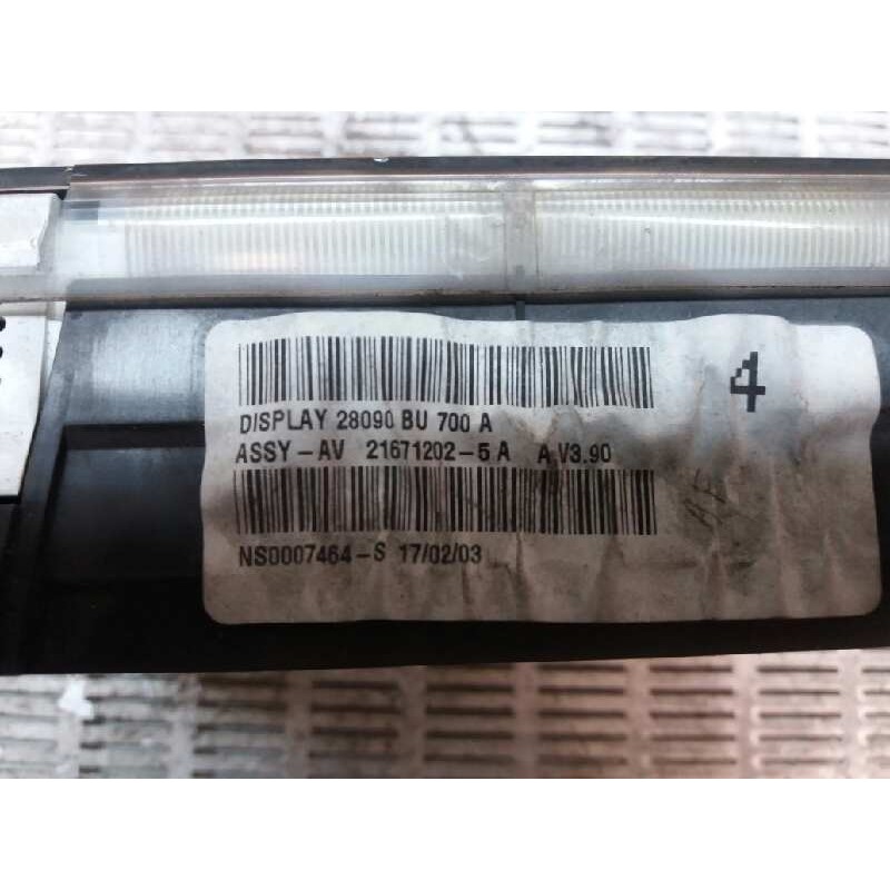 Recambio de pantalla multifuncion para nissan almera (n16/e) 1.5 dci turbodiesel cat referencia OEM IAM 28090BU700A - Gris 3