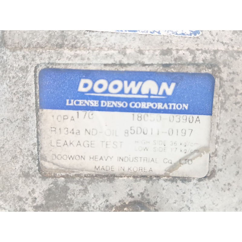 Recambio de compresor aire acondicionado para ssangyong rodius xdi referencia OEM IAM 180500390A 85D0110197 - Negro 2