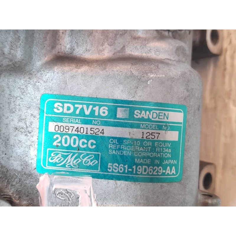 Recambio de compresor aire acondicionado para ford fiesta (cbk) ghia referencia OEM IAM 1257 5S6119D629AA SANDEM 5