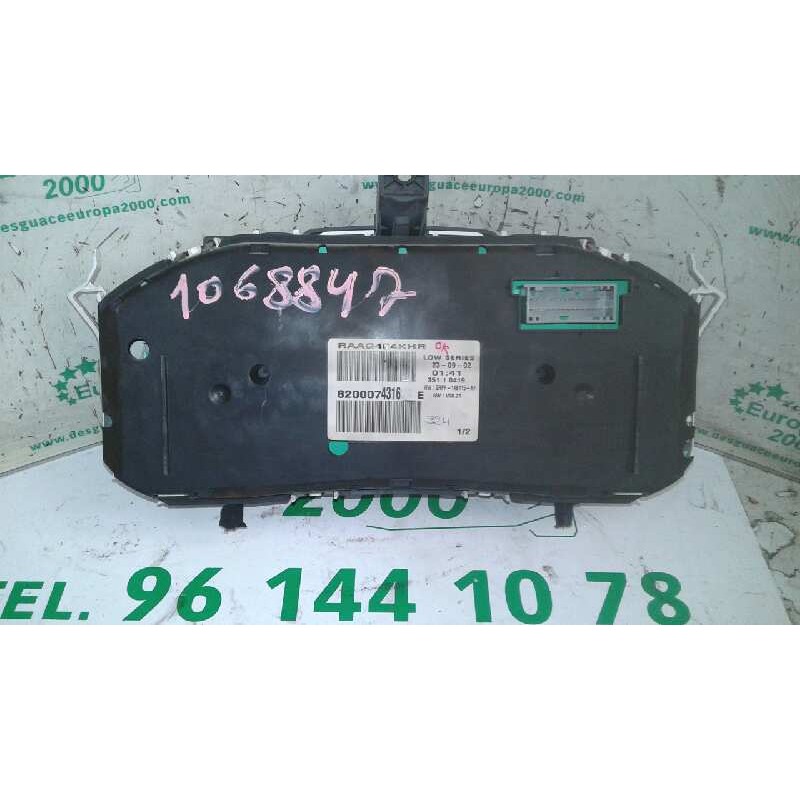 Recambio de cuadro instrumentos para renault megane ii berlina 5p 1.4 16v referencia OEM IAM 8200074316E 2RPF14B115AF - Rojo 2