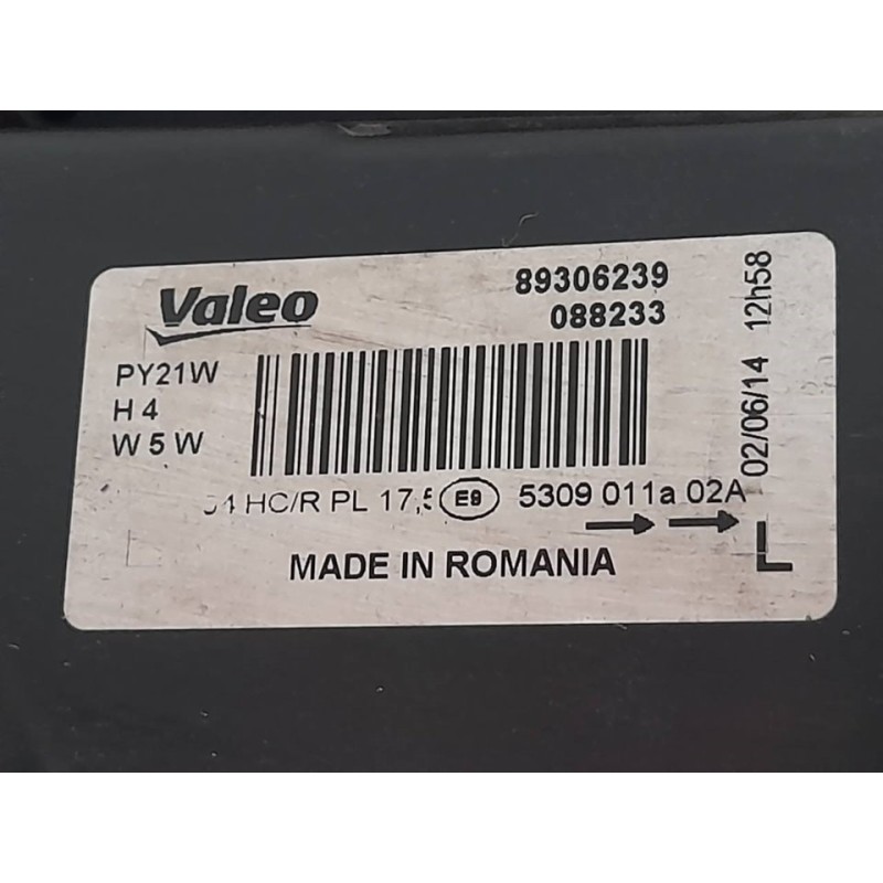 Recambio de faro izquierdo para seat ibiza (6l1) stella referencia OEM IAM 89306239  VALEO - Azul 3