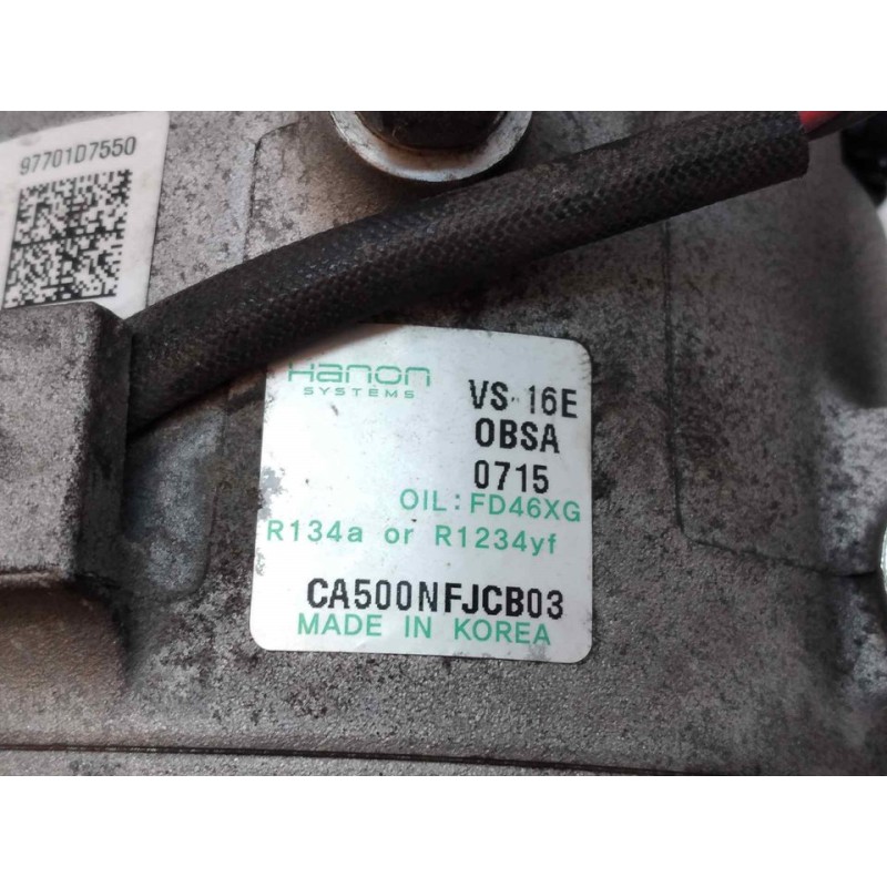 Recambio de compresor aire acondicionado para hyundai tucson tecno mild-hybrid 2wd referencia OEM IAM VS16E CA500NFJCB03 HANON - Rojo 4