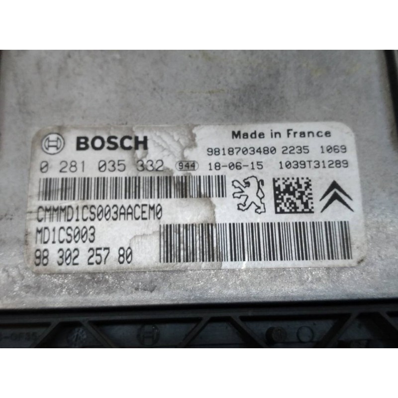Recambio de centralita motor uce para opel combo life expression referencia OEM IAM 0281035332 9830225780 BOSCH - Marrón 3