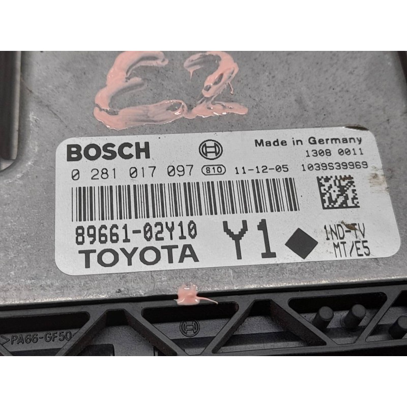 Recambio de centralita motor uce para toyota auris active referencia OEM IAM 0281017097 8966102Y10 - Blanco 2