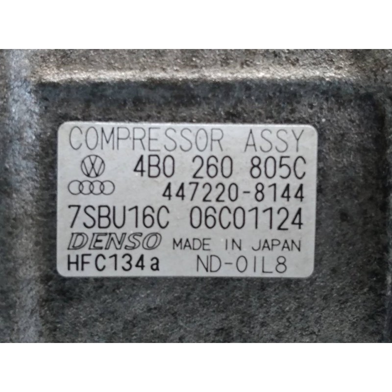 Recambio de compresor aire acondicionado para volkswagen passat berlina (3b3) v6 tdi highline referencia OEM IAM 4B0260805C 5