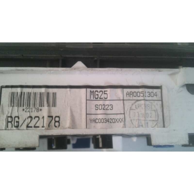 Recambio de cuadro instrumentos para mg mg zr referencia OEM IAM RG22178 122354 AR0051304 3